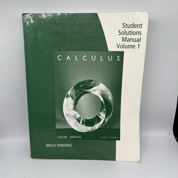 Student Solutions Manual Volume 1 Calculus Ninth Edition Paperback - Picture 1 of 5